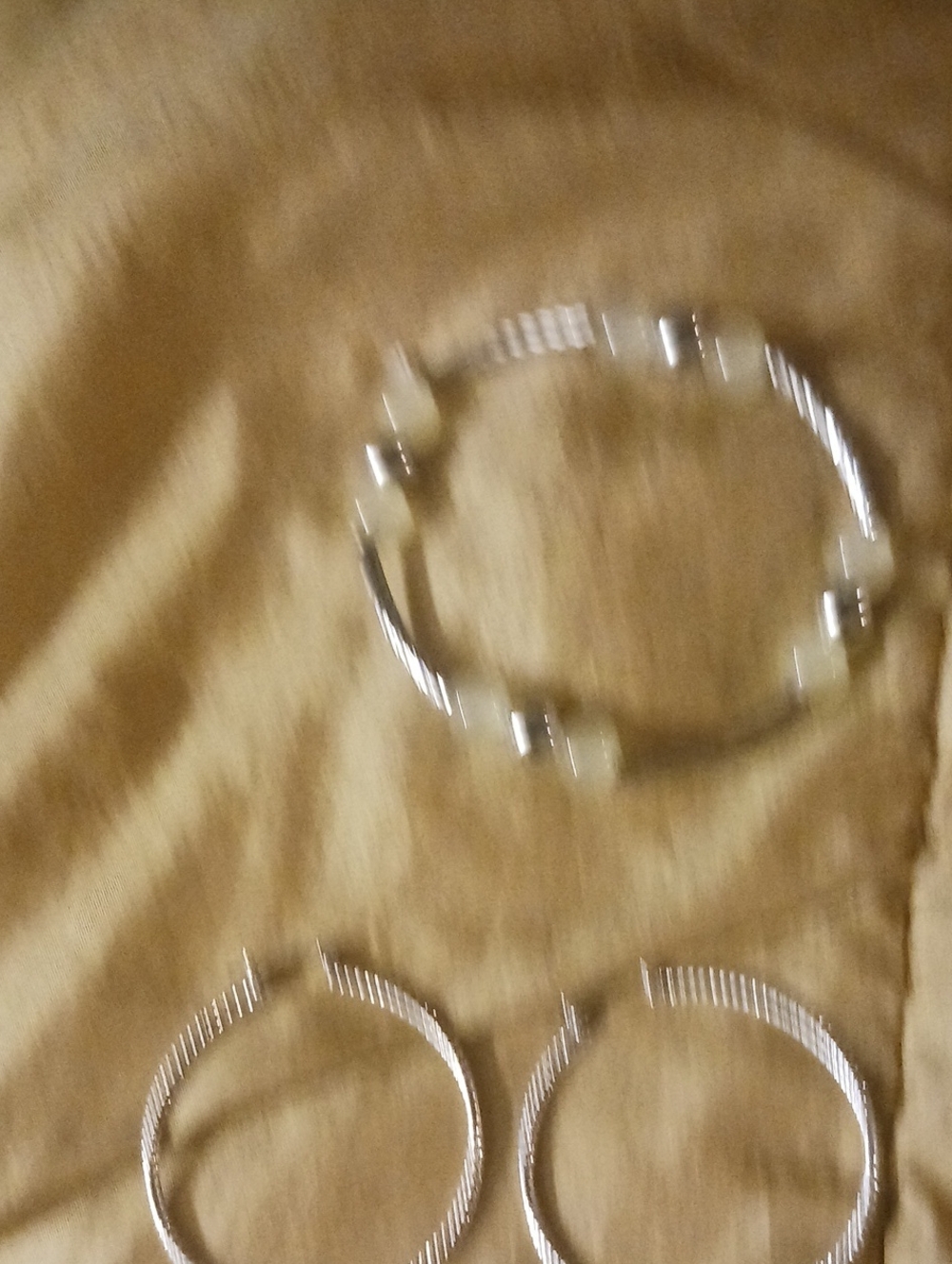 Silver-Tone Beaded Women's Bracelet - Silver